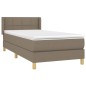 vidaXL Cama box spring con colchón tela gris taupe 100x200 cm vidaXL Cama box spring con colchón tela gris taupe 100x200 cm