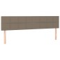 vidaXL Cama box spring con colchón tela gris taupe 180x200 cm