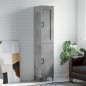 vidaXL Aparador de madera contrachapada gris hormigón 34,5x34x180 cm vidaXL Aparador de madera contrachapada gris hormigón 34,5x34x180 cm