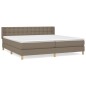 vidaXL Cama box spring con colchón tela gris taupe 180x200 cm vidaXL Cama box spring con colchón tela gris taupe 180x200 cm