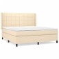 vidaXL Cama box spring con colchón tela color crema 180x200 cm vidaXL Cama box spring con colchón tela color crema 180x200 cm