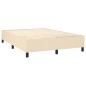 vidaXL Cama box spring con colchón tela color crema 140x190 cm vidaXL Cama box spring con colchón tela color crema 140x190 cm