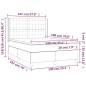 vidaXL Cama box spring con colchón tela color crema 140x190 cm vidaXL Cama box spring con colchón tela color crema 140x190 cm