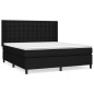 vidaXL Cama box spring con colchón tela negro 180x200 cm vidaXL Cama box spring con colchón tela negro 180x200 cm