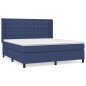 vidaXL Cama box spring con colchón tela azul 160x200 cm vidaXL Cama box spring con colchón tela azul 160x200 cm