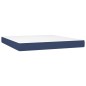 vidaXL Cama box spring con colchón tela azul 180x200 cm vidaXL Cama box spring con colchón tela azul 180x200 cm