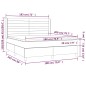vidaXL Cama box spring con colchón tela azul 180x200 cm vidaXL Cama box spring con colchón tela azul 180x200 cm