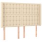 vidaXL Cama box spring con colchón tela color crema 140x200 cm vidaXL Cama box spring con colchón tela color crema 140x200 cm