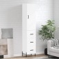 vidaXL Aparador alto madera contrachapada blanco 34,5x34x180 cm vidaXL Aparador alto madera contrachapada blanco 34,5x34x180 cm