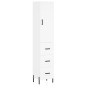 vidaXL Aparador alto madera contrachapada blanco 34,5x34x180 cm vidaXL Aparador alto madera contrachapada blanco 34,5x34x180 cm