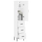 vidaXL Aparador alto madera contrachapada blanco 34,5x34x180 cm vidaXL Aparador alto madera contrachapada blanco 34,5x34x180 cm