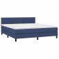 vidaXL Cama box spring colchón y luces LED tela azul 180x200 cm vidaXL Cama box spring colchón y luces LED tela azul 180x200 cm