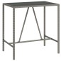 vidaXL Mesa bar y taburetes jardín 7 pzas madera acacia ratán PE gris vidaXL Mesa bar y taburetes jardín 7 pzas madera acacia ratán PE gris