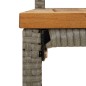vidaXL Mesa bar y taburetes jardín 7 pzas madera acacia ratán PE gris vidaXL Mesa bar y taburetes jardín 7 pzas madera acacia ratán PE gris