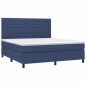 vidaXL Cama box spring colchón y luces LED tela azul 160x200 cm vidaXL Cama box spring colchón y luces LED tela azul 160x200 cm