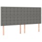 vidaXL Cama box spring colchón y luces LED tela gris oscuro 180x200 cm vidaXL Cama box spring colchón y luces LED tela gris oscuro 180x200 cm