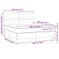 vidaXL Cama box spring colchón y LED terciopelo gris claro 180x200 cm vidaXL Cama box spring colchón y LED terciopelo gris claro 180x200 cm