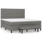 vidaXL Cama box spring con colchón tela gris oscuro 180x200 cm vidaXL Cama box spring con colchón tela gris oscuro 180x200 cm