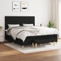 vidaXL Cama box spring con colchón tela negro 180x200 cm vidaXL Cama box spring con colchón tela negro 180x200 cm