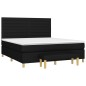 vidaXL Cama box spring con colchón tela negro 180x200 cm vidaXL Cama box spring con colchón tela negro 180x200 cm