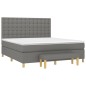 vidaXL Cama box spring con colchón tela gris oscuro 180x200 cm vidaXL Cama box spring con colchón tela gris oscuro 180x200 cm