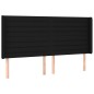 vidaXL Cama box spring colchón y luces LED tela negro 180x200 cm vidaXL Cama box spring colchón y luces LED tela negro 180x200 cm