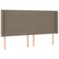 vidaXL Cama box spring colchón y luces LED tela gris taupe 180x200 cm vidaXL Cama box spring colchón y luces LED tela gris taupe 180x200 cm
