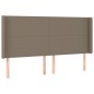 vidaXL Cama box spring colchón y luces LED tela gris taupe 200x200 cm vidaXL Cama box spring colchón y luces LED tela gris taupe 200x200 cm