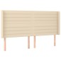 vidaXL Cama box spring colchón y luces LED tela crema 180x200 cm vidaXL Cama box spring colchón y luces LED tela crema 180x200 cm