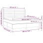 vidaXL Cama box spring colchón y luces LED tela crema 180x200 cm vidaXL Cama box spring colchón y luces LED tela crema 180x200 cm