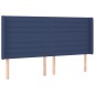vidaXL Cama box spring colchón y luces LED tela azul 160x200 cm vidaXL Cama box spring colchón y luces LED tela azul 160x200 cm