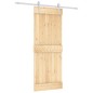 vidaXL Puerta corredera con herrajes madera maciza de pino 80x210 cm vidaXL Puerta corredera con herrajes madera maciza de pino 80x210 cm