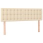 vidaXL Cama box spring con colchón tela color crema 140x190 cm vidaXL Cama box spring con colchón tela color crema 140x190 cm
