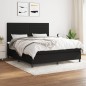 vidaXL Cama box spring con colchón tela negro 180x200 cm vidaXL Cama box spring con colchón tela negro 180x200 cm