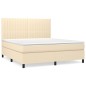 vidaXL Cama box spring con colchón tela color crema 180x200 cm vidaXL Cama box spring con colchón tela color crema 180x200 cm