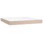 vidaXL Cama box spring con colchón cuero sintético capuchino 180x200cm vidaXL Cama box spring con colchón cuero sintético capuchino 180x200cm