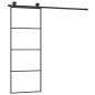 vidaXL Puerta corredera con set herrajes vidrio ESG aluminio 76x205 cm vidaXL Puerta corredera con set herrajes vidrio ESG aluminio 76x205 cm