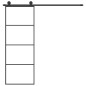 vidaXL Puerta corredera con set herrajes vidrio ESG aluminio 76x205 cm vidaXL Puerta corredera con set herrajes vidrio ESG aluminio 76x205 cm