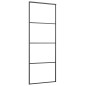 vidaXL Puerta corredera con set herrajes vidrio ESG aluminio 76x205 cm vidaXL Puerta corredera con set herrajes vidrio ESG aluminio 76x205 cm