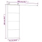 vidaXL Puerta corredera con set herrajes vidrio ESG aluminio 76x205 cm vidaXL Puerta corredera con set herrajes vidrio ESG aluminio 76x205 cm
