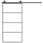 vidaXL Puerta corredera set herrajes vidrio ESG aluminio 102,5x205 cm vidaXL Puerta corredera set herrajes vidrio ESG aluminio 102,5x205 cm