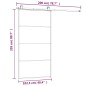 vidaXL Puerta corredera set herrajes vidrio ESG aluminio 102,5x205 cm vidaXL Puerta corredera set herrajes vidrio ESG aluminio 102,5x205 cm