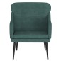 vidaXL Sillón de terciopelo verde oscuro 63x76x80 cm