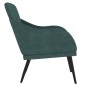 vidaXL Sillón de terciopelo verde oscuro 63x76x80 cm