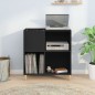 vidaXL Mueble para discos madera contrachapada negro 84,5x38x89 cm