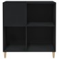 vidaXL Mueble para discos madera contrachapada negro 84,5x38x89 cm