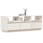 vidaXL Mueble de TV de madera maciza de pino blanco 140x37x50 cm
