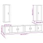 vidaXL Set de muebles de TV 6 pzas madera contrachapada roble ahumado