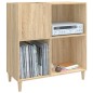 vidaXL Mueble discos madera contrachapada roble Sonoma 84,5x38x89 cm