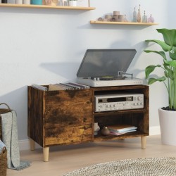 vidaXL Mueble discos madera contrachapada roble ahumado 84,5x38x48 cm